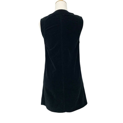 Celine Dress Cotton Black Gold Triomphe Velor Sleeveless