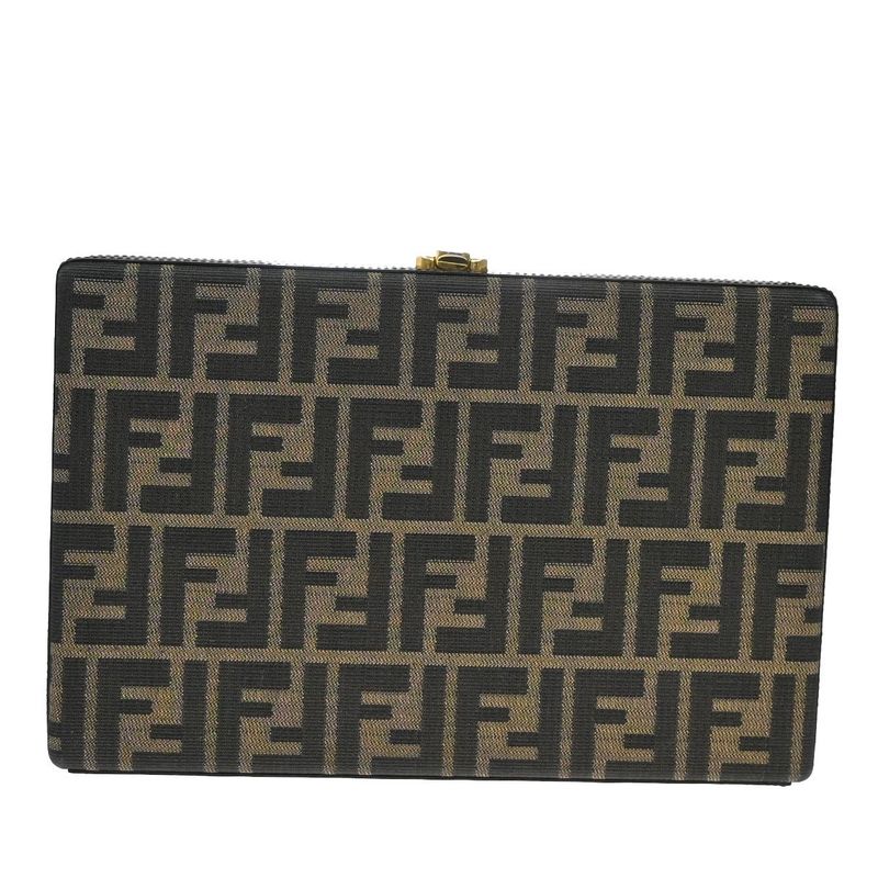 Fendi Handbag Logo Zucca Pattern Clutch Bag 70ka700