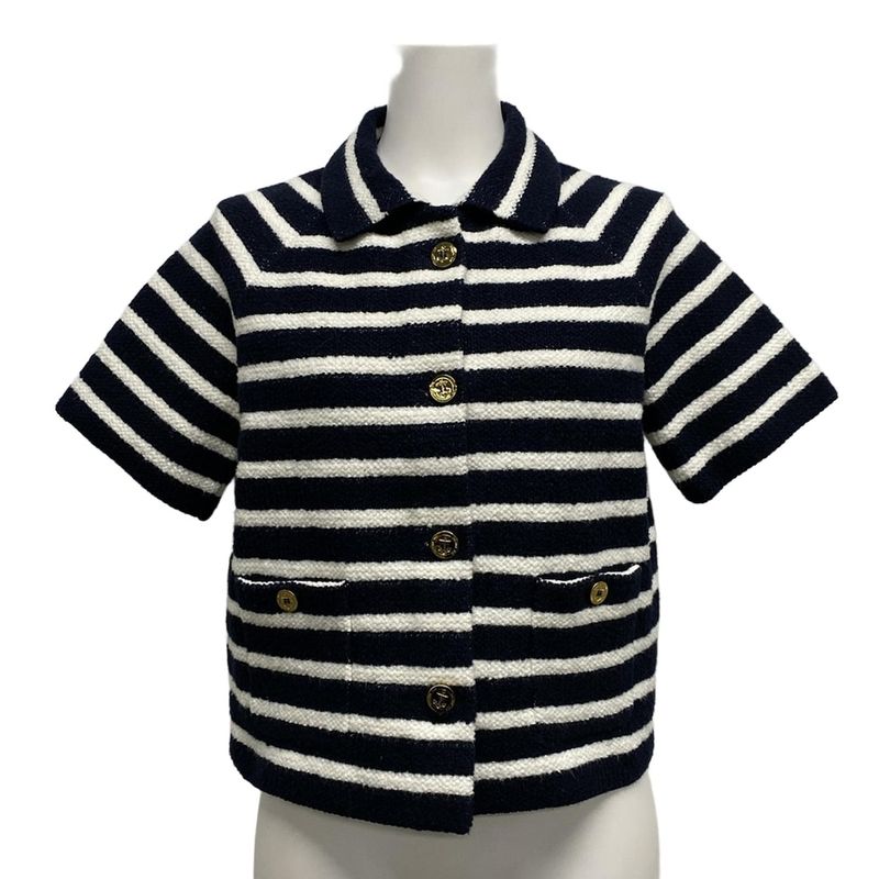 Dior/christian Dior Jacket Size I 40 Women's Marinière Short Sleeve Jacket