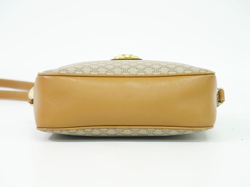 Authentic Celine Macadam Shoulder Bag Pochette PVC Beige Macadam Bag Pre-owned