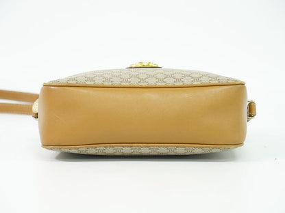 Authentic Celine Macadam Shoulder Bag Pochette PVC Beige Macadam Bag Pre-owned