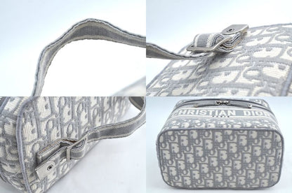 Christian DIOR Trotter Cosmetic Bag Pouch Canvas Gray 2183n
