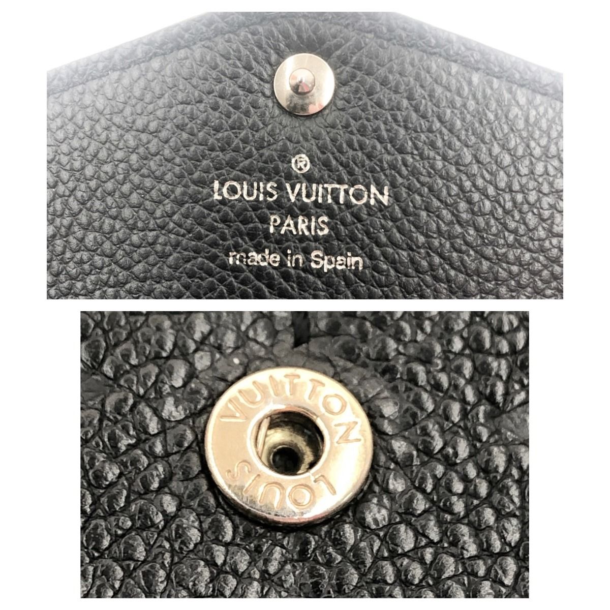 Louis Vuitton Monogram Empreinte Portefeuille Sarah Long Wallet M61182 Black