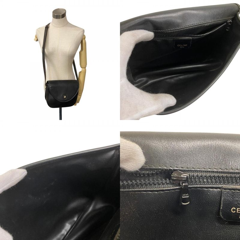 Celine Triomphe Macadam Pochette Vintage Crossbody Shoulder Bag Oblique