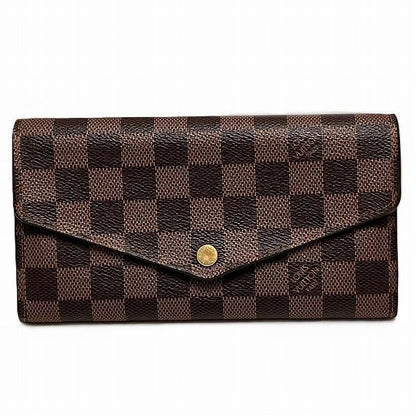Louis Vuitton Damier Portefeuille Sarah N63209 Long Wallet Bifold Wallet Unisex