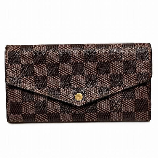 Louis Vuitton Damier Portefeuille Sarah N63209 Long Wallet Bifold Wallet Unisex