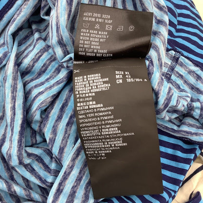 Prada Men's Long Sleeve Cut and Sewn Long T-Shirt Suze XL Blue