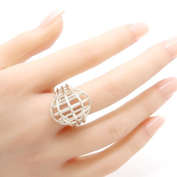 Bottega Veneta Silver Ring No 13 V5070 Outline