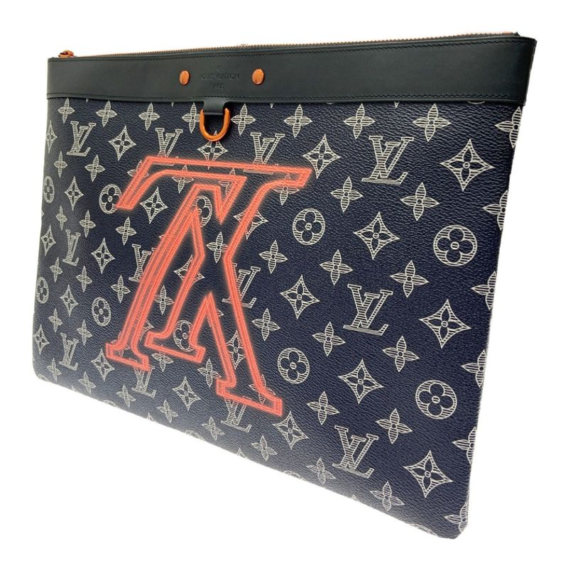 Louis Vuitton M62905 Monogram Ink PVC Pochette Apollo Navy 359655 Second Bag