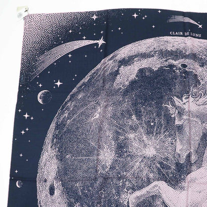 Hermes Carre Geant140 Clair De Lune Cles Cashmere Silk Marine View Rose Scarf