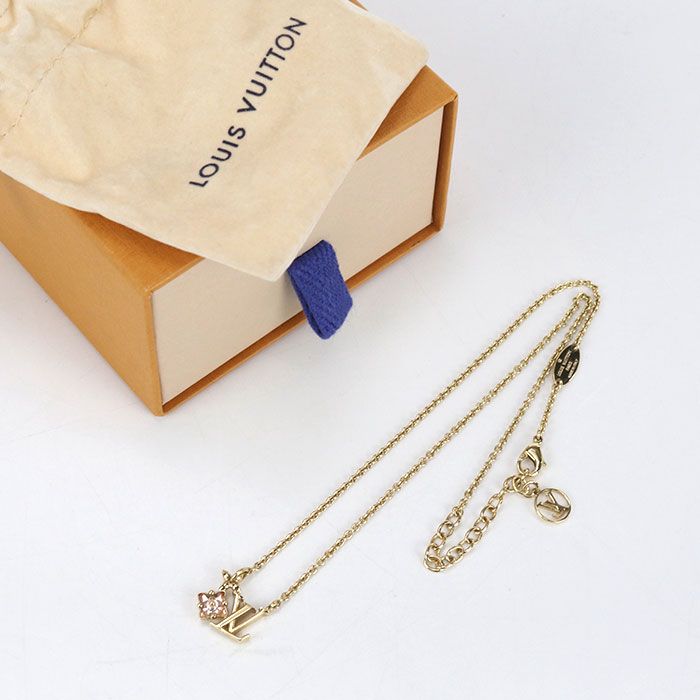 Louis Vuitton Collier Lou Glam M00783 Necklace Metal Ladies
