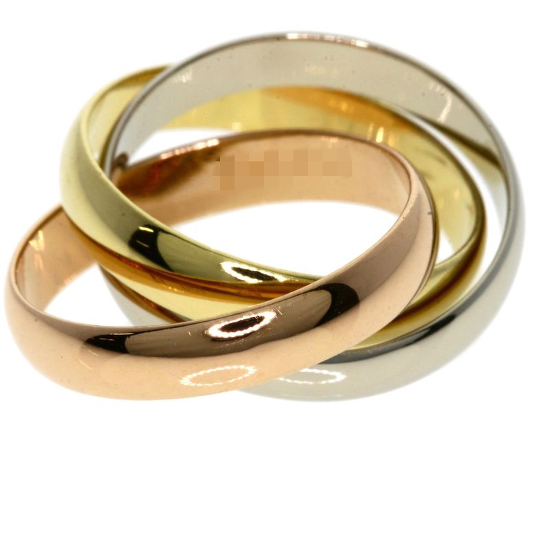 Cartier Trinity #48 Ring 18K Yellow Gold 18K White Gold 18K Pink Gold Ladies