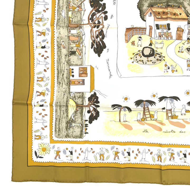 Hermes Scarf Carre 90 RE TOUR A LA Terre Going Home
