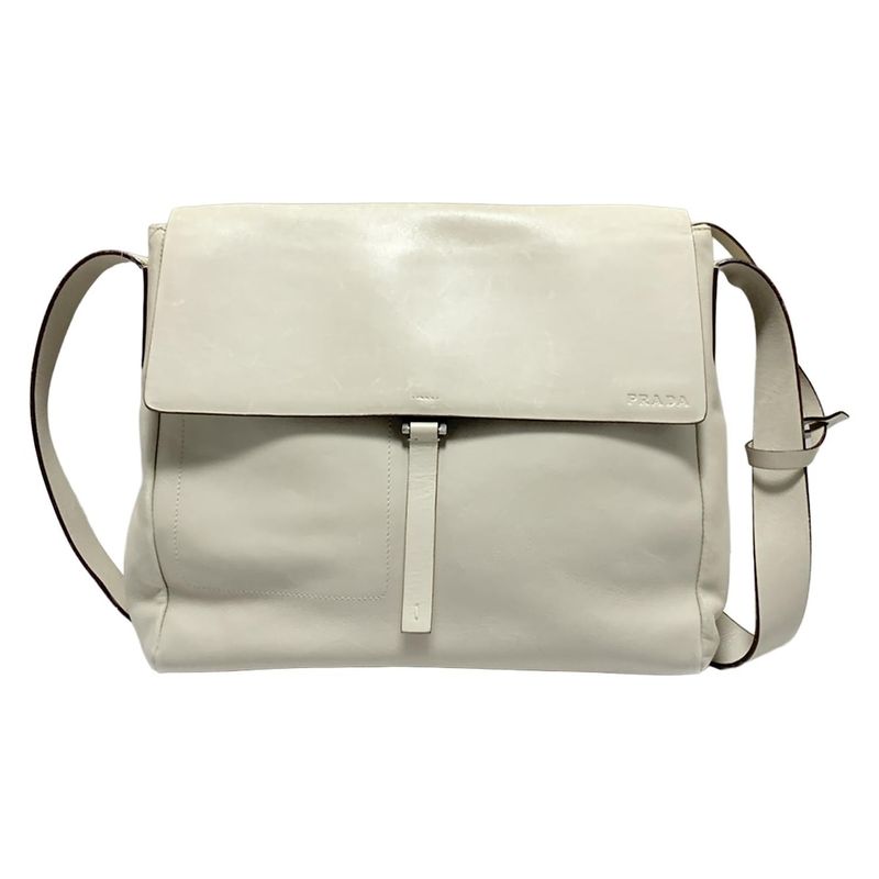 Prada Shoulder Bag - Beige Leather