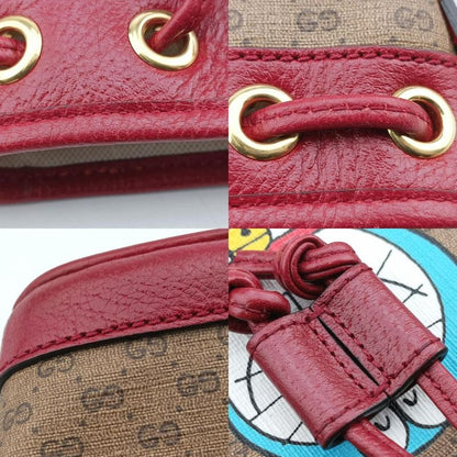 Gucci Doraemon Collaboration Beige X Bordeaux X Multicolor PVC Coated Canvas
