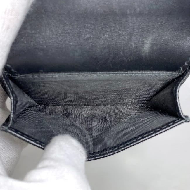 Christian Dior Trifold Wallet Black Saddle