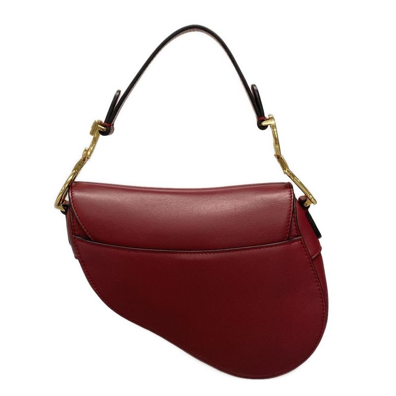 Dior/christian Dior Handbag Saddle Bag Red Leather