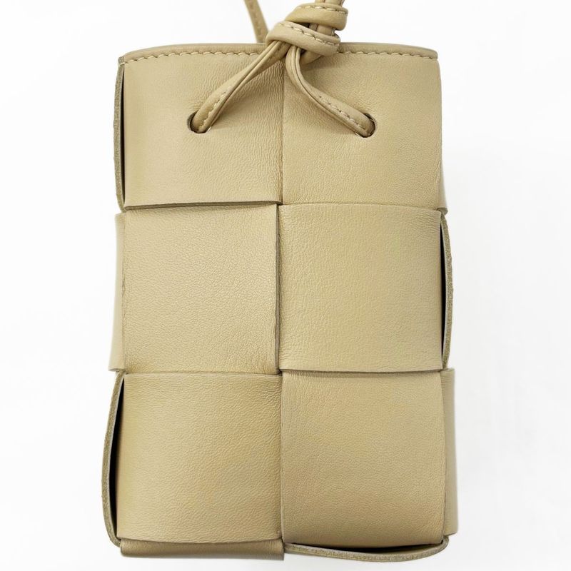 Bottega Veneta Shoulder Cassette Mini Crossbody Bucket Bag Ivory