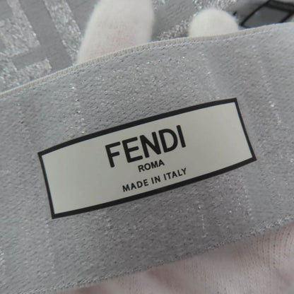 Fendi Faf119 Zucca Pattern FF Logo Tank Top Silver 40 Genuine