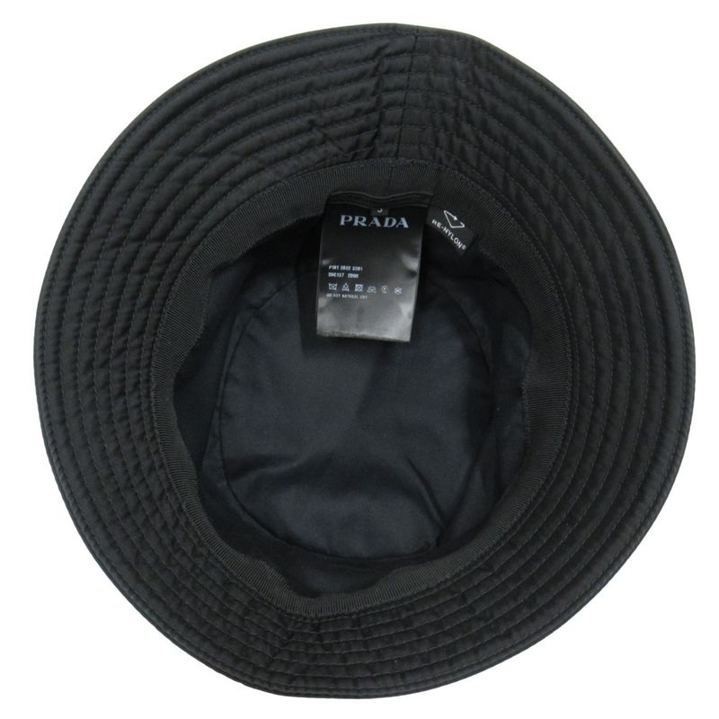 Prada Re-Nylon Bucket Hat Triangle Logo Triangle Logo Plate Nylon 2hc137 Size S