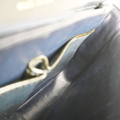 Celine Carriage Motif Shoulder Bag Enamel Navy 31ka940