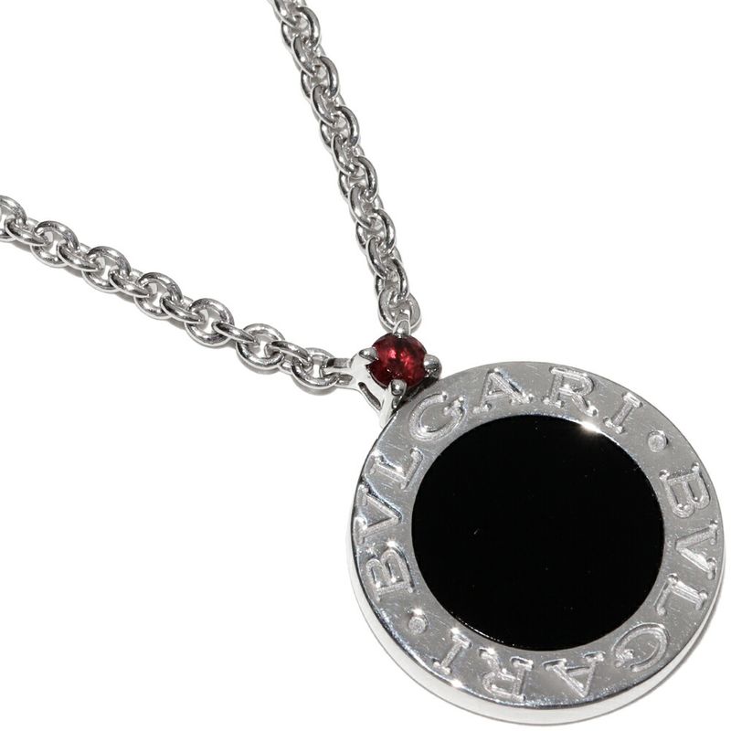 Bulgari Pendant Necklace SV Onyx 1P Ruby 1P (007ct) Save The Children Pendant