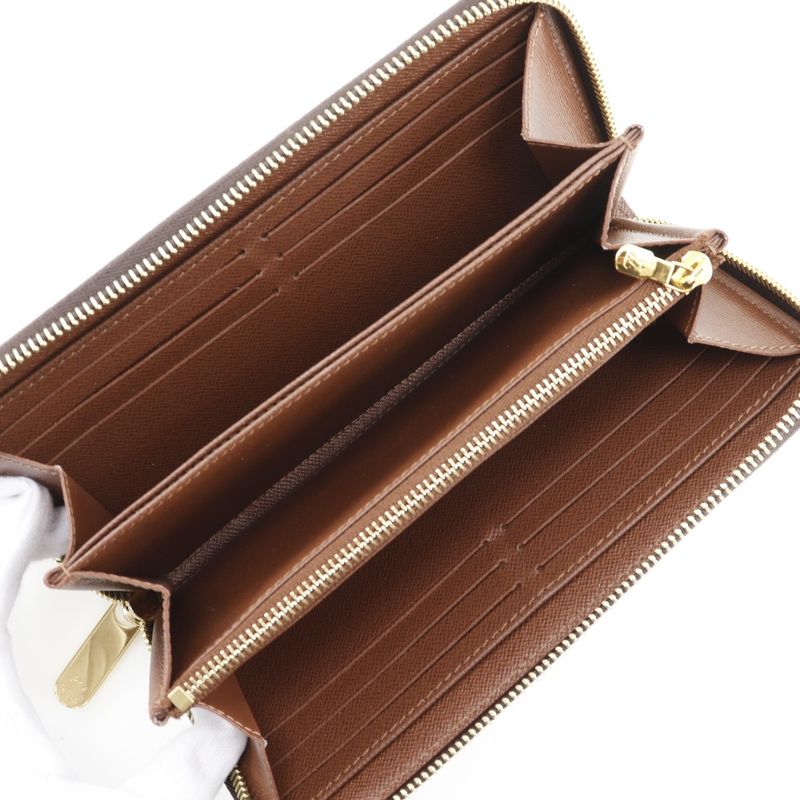 Louis Vuitton Zippy Wallet M42616 Monogram Canvas Brown Unisex Long Wallet