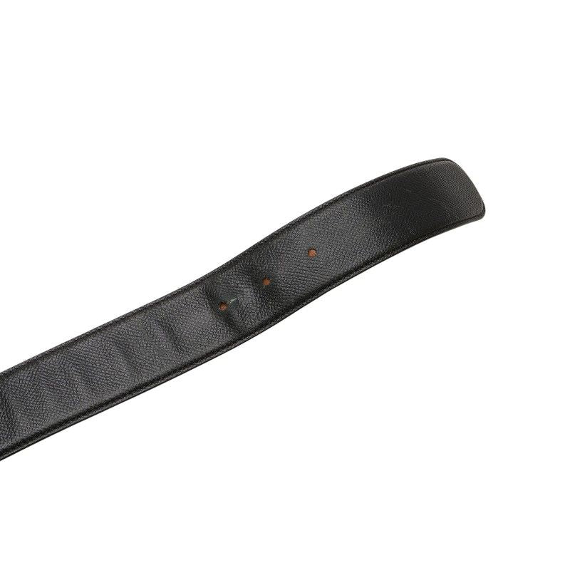 Bulgari Bulgari Black Silver Leather Men's Bvlgari