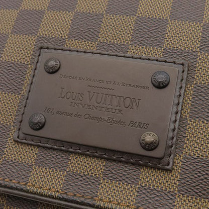 Louis Vuitton Shoulder Bag Brooklyn MM Damier Canvas Damier Gold Hardware Brown