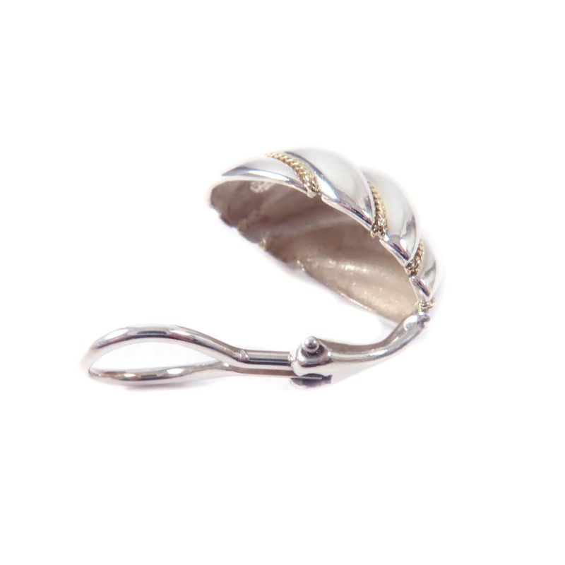 Tiffany & Co Vintage Twisted Rope Shell Dome Combination Earrings