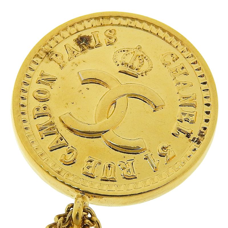 Chanel Bag Motif Coco Mark Matelasse Gold Plated Ladies 19.0g Brooch