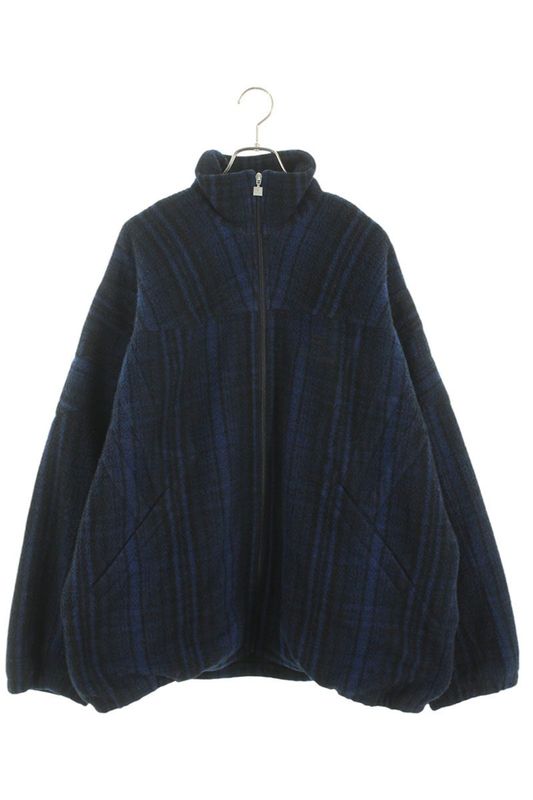 Balenciaga 21AW Tracksuit Jacket 675648 Tlu11 Sporty B Wool Check Track Blouson