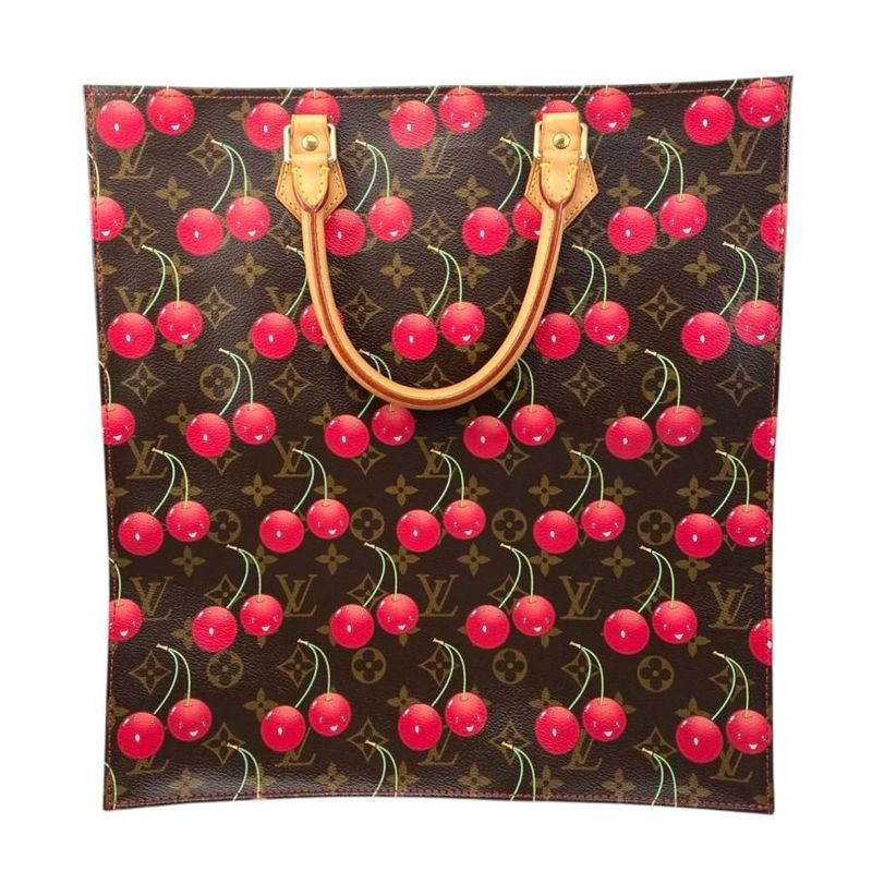 Louis Vuitton X Takashi Murakami Tote Bag Sac Pura M95010 Monogram Cherry Red