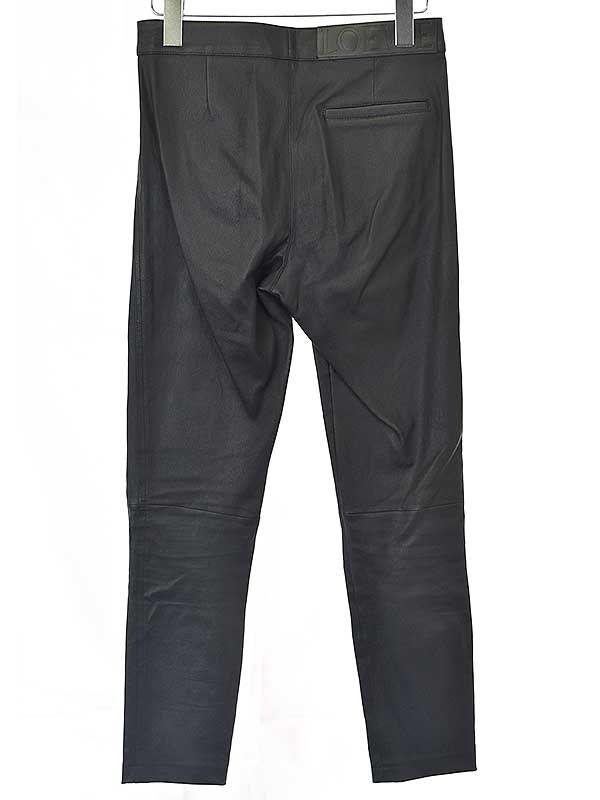 Loewe Lambskin Leather Pants Black 36