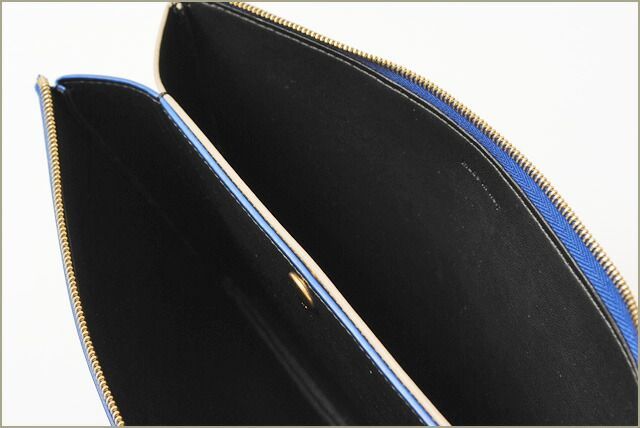 Celine Clutch Pouch Clutch Bag Celine Bicolor Blue Beige Unused