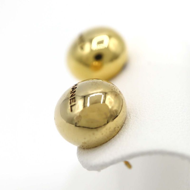 Chanel Earrings Logo Ball Gold Color Approx 11g Accessories M1870