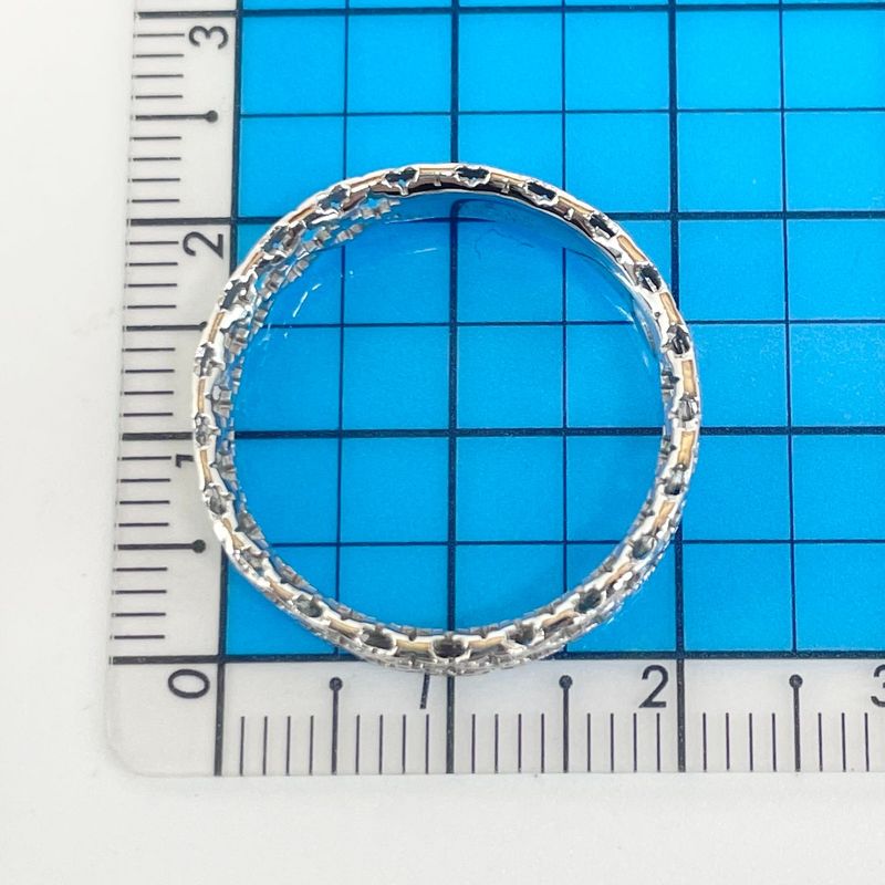 #19 Gucci Diamantissima 18K White Gold 750 Ring 24-2954