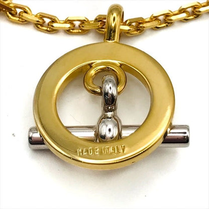 Celine Circle Logo Necklace Gold