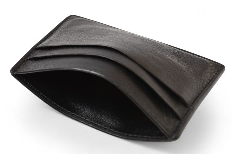 Bottega Veneta Card Case Business Card Holder Bottega Veneta Leather Black