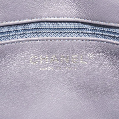 Chanel Shoulder Bag Matelasse Lambskin Purple Silver Hardware Women