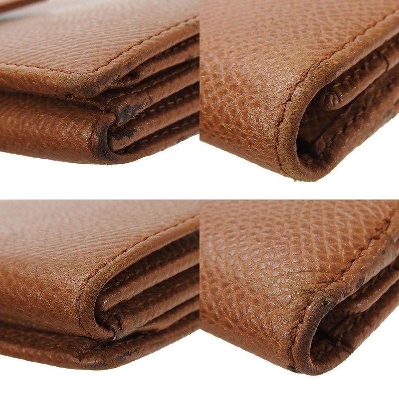 Bvlgari W Hook Long Wallet Long Wallet Bvlgari Leather Brown Small Everyday