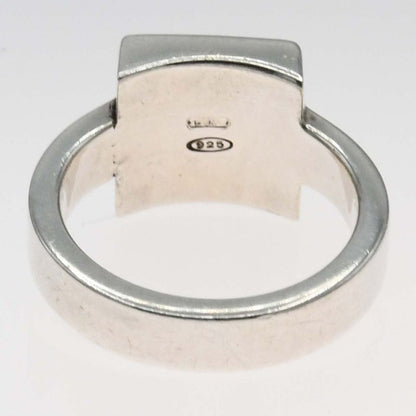 Gucci Ring Square Plate 8 Approx 7.5 925 Silver Approx 6.1g Accessories H20607