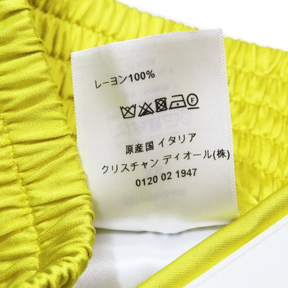 Unused 22SS Christian DIOR Boxing Shorts Half Pants Logo VIBE XS Yellow Black