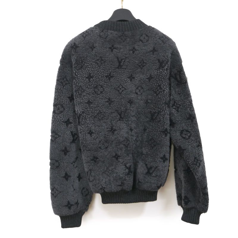 Louis Vuitton Monogram Shear Ring Crewneck Sheepskin Mouton Men's S