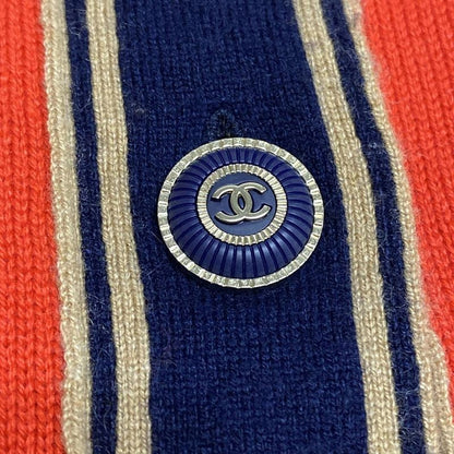 Chanel Cardigan Size 36 S Women - P62918 Red X Dark Navy X Brown Long Length /