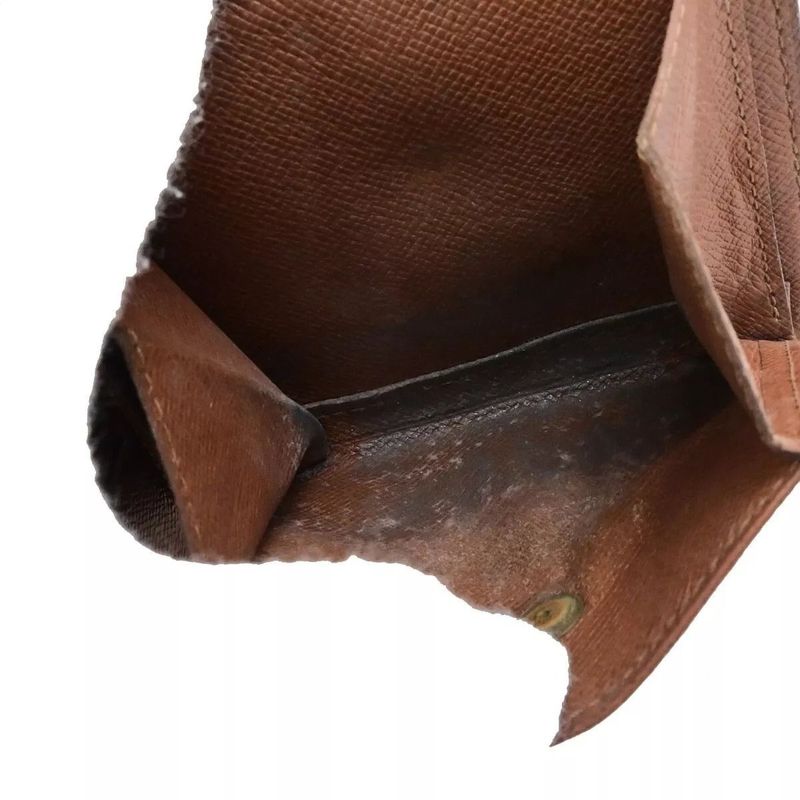 Louis Vuitton Bifold Wallet Monogram W Hook Brown Set Of 2 02bs059