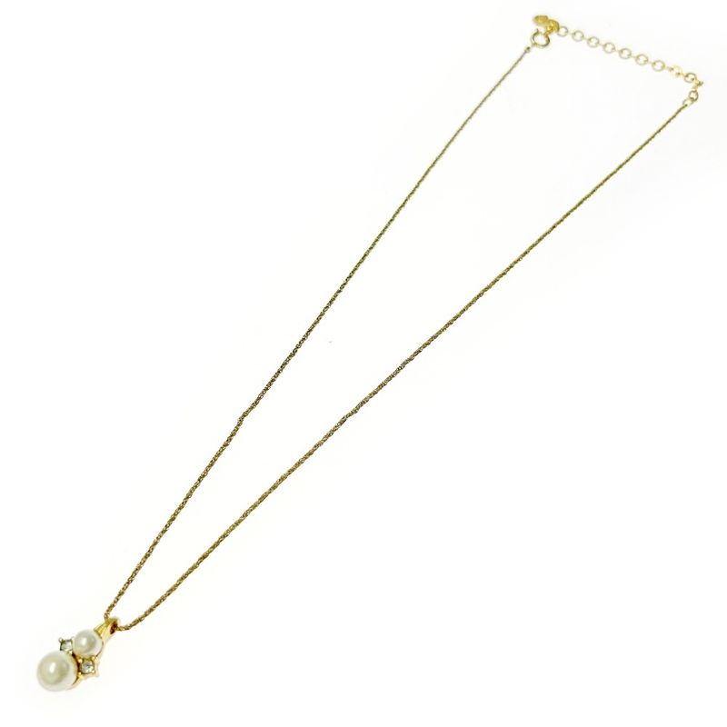 Christian Dior GP Rhinestone Faux Pearl Necklace Earring Set 328030 Necklace
