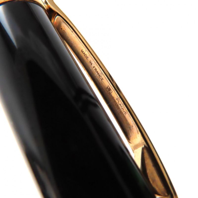  Cartier Trinity Logo Engraved Twist Ballpoint Pen Black Gold