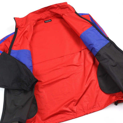 Balenciaga 534317 Logo Print Oversized Zip Up Poplin Jacket Track Jacket Red