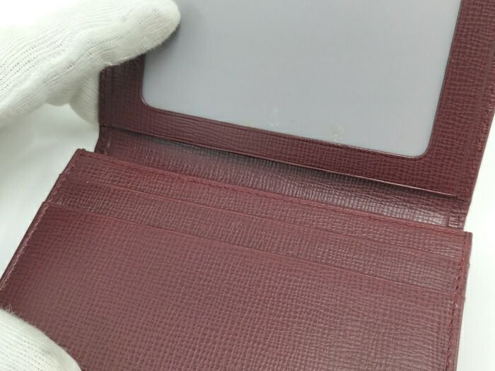 Cartier Card Case Pass Case Must Line Leather Bordeaux
